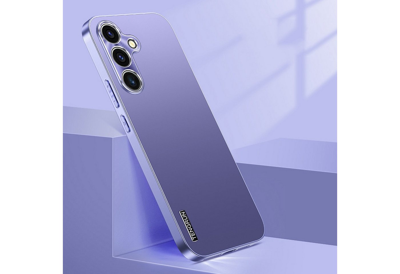 Wigento Handyhülle Für Samsung Galaxy S25 Feinmattes Metall Optik Design Handy Hülle Lila, Mikro-frostige Metallic-Lackierung, stilvolles Design Wigento Handyhülle Für Samsung Galaxy S25 Feinmattes Metall Optik Design Handy Hülle Lila, Mikro-frostige Metallic-Lackierung, stilvolles Design von Wigento