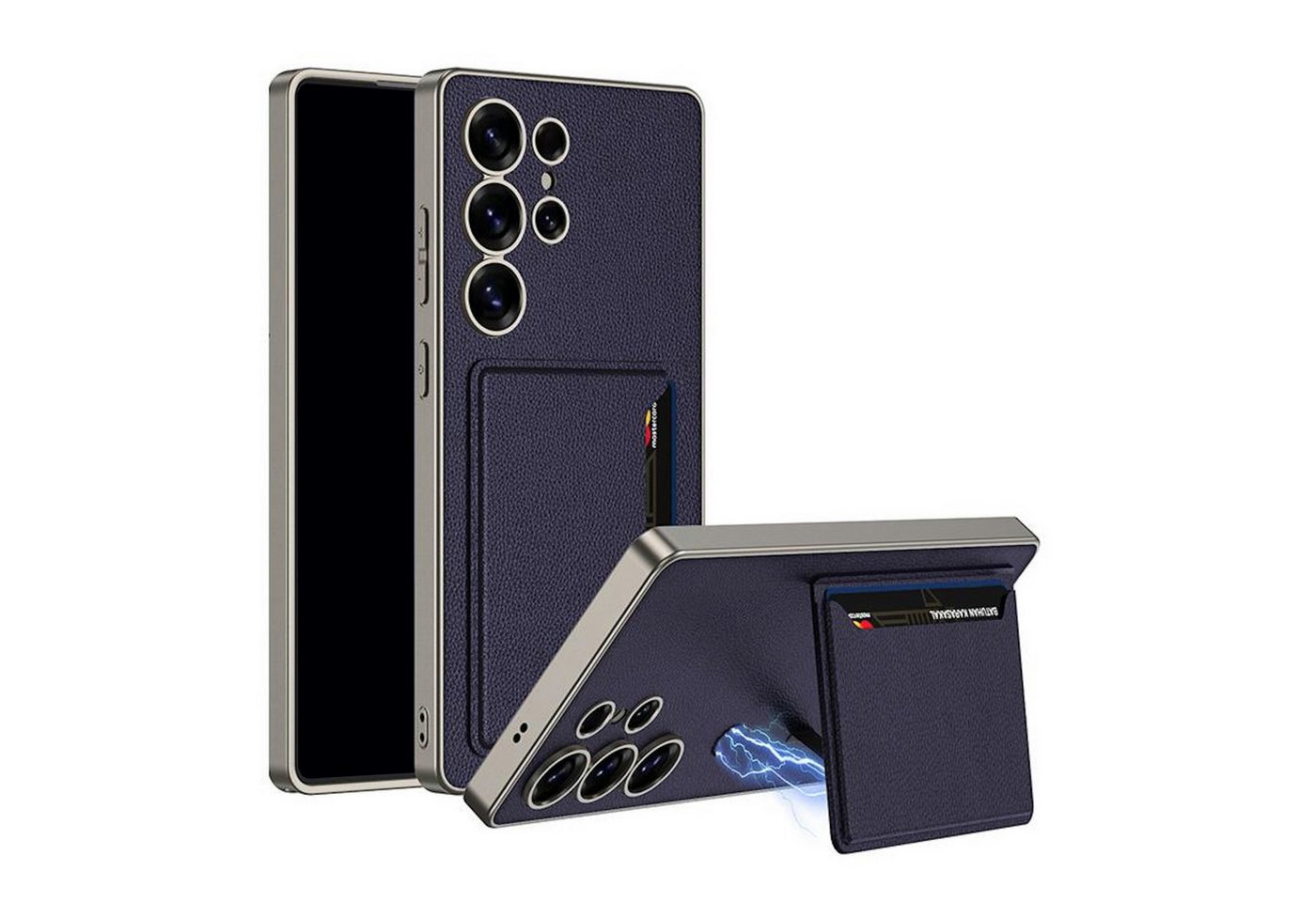 Wigento Handyhülle Für Samsung Galaxy S25 Ultra GKK Kunstleder Hülle Kartenfächern Lila, Kartenfächer, Magnet-Halterung, 360-Grad-Schutz Wigento Handyhülle Für Samsung Galaxy S25 Ultra GKK Kunstleder Hülle Kartenfächern Lila, Kartenfächer, Magnet-Halterung, 360-Grad-Schutz von Wigento