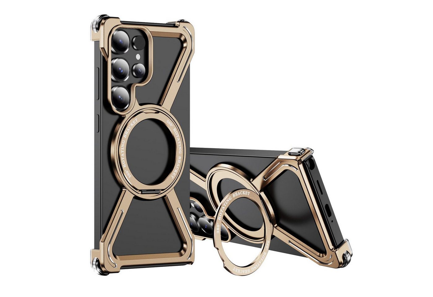 Wigento Handyhülle Für Samsung Galaxy S25 Ultra Titanlegierung MagSafe Ring Hülle Gold, Titanlegierung, MagSafe-kompatibel, 360-Grad-Ringhalterung Wigento Handyhülle Für Samsung Galaxy S25 Ultra Titanlegierung MagSafe Ring Hülle Gold, Titanlegierung, MagSafe-kompatibel, 360-Grad-Ringhalterung von Wigento
