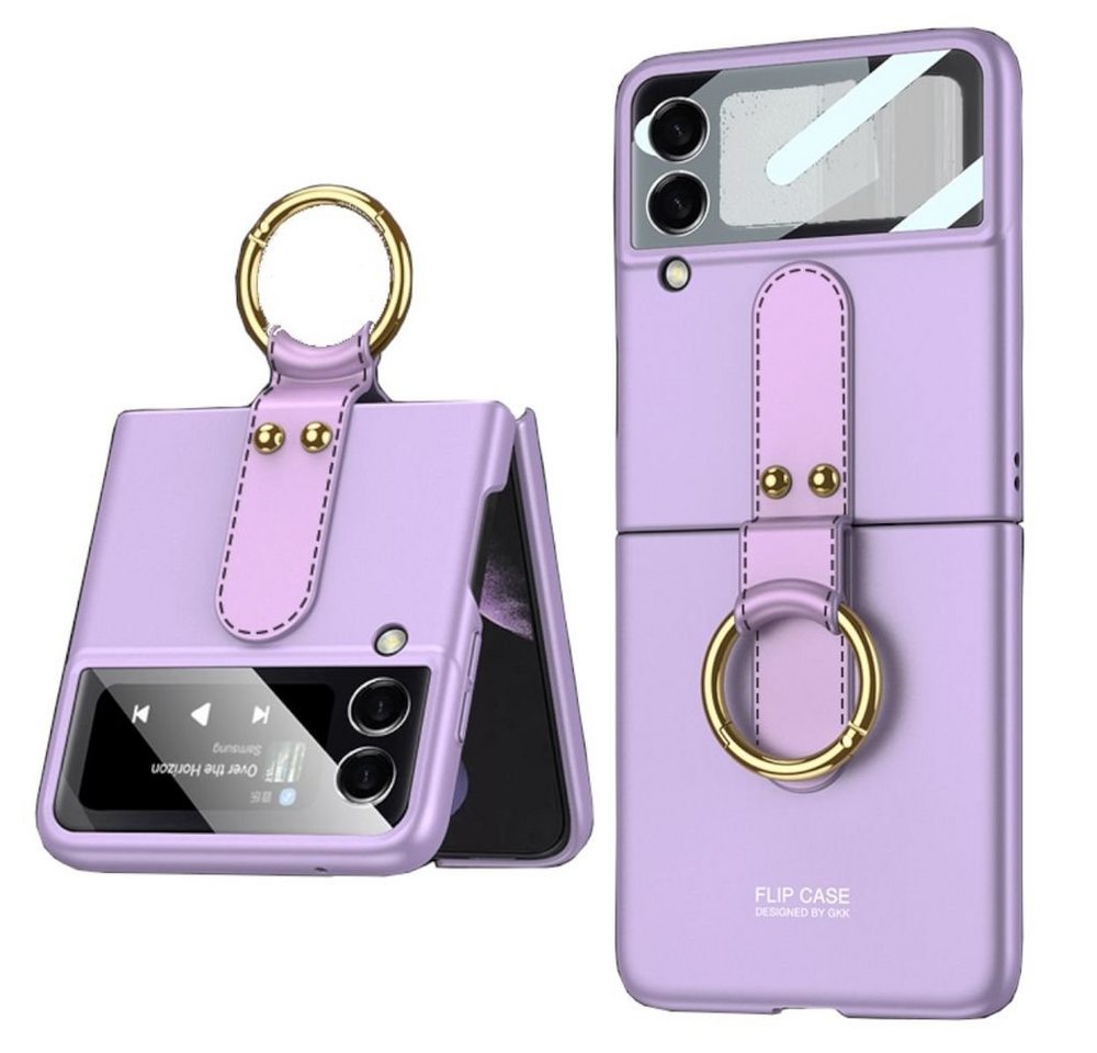 Wigento Handyhülle Für Samsung Galaxy Z Flip3 5G Ring-Halter Kunstleder Hart Cover Handy Tasche Hülle Etuis Lila Wigento Handyhülle Für Samsung Galaxy Z Flip3 5G Ring-Halter Kunstleder Hart Cover Handy Tasche Hülle Etuis Lila von Wigento