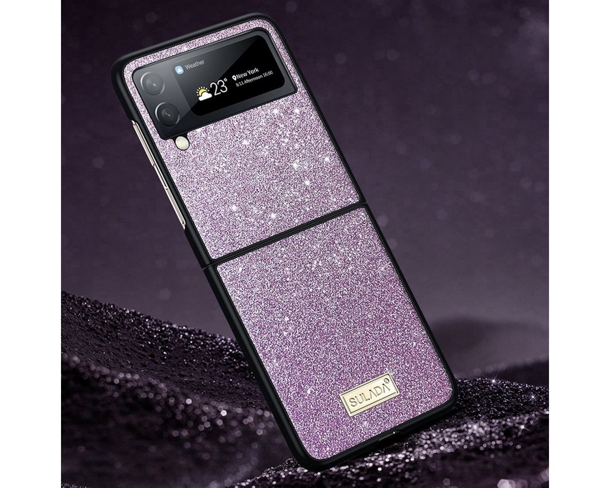 Wigento Handyhülle Für Samsung Galaxy Z Flip4 5G Glitzer Design Kunststoff TPU Cover Handy Tasche Hülle Etuis Lila Wigento Handyhülle Für Samsung Galaxy Z Flip4 5G Glitzer Design Kunststoff TPU Cover Handy Tasche Hülle Etuis Lila von Wigento