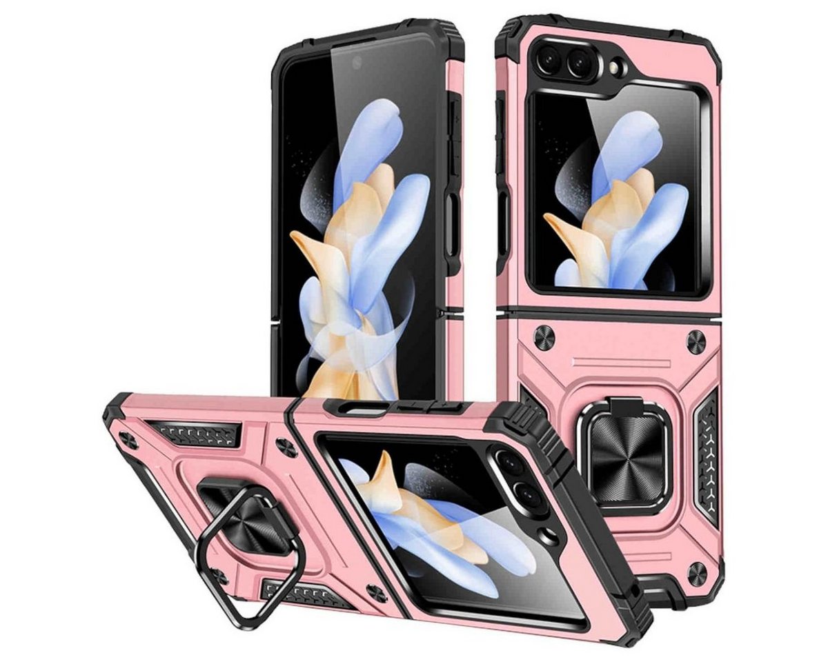 Wigento Handyhülle Für Samsung Galaxy Z Flip5 5G Armor Magnet Ring Cover Handy Hülle Neu Wigento Handyhülle Für Samsung Galaxy Z Flip5 5G Armor Magnet Ring Cover Handy Hülle Neu von Wigento