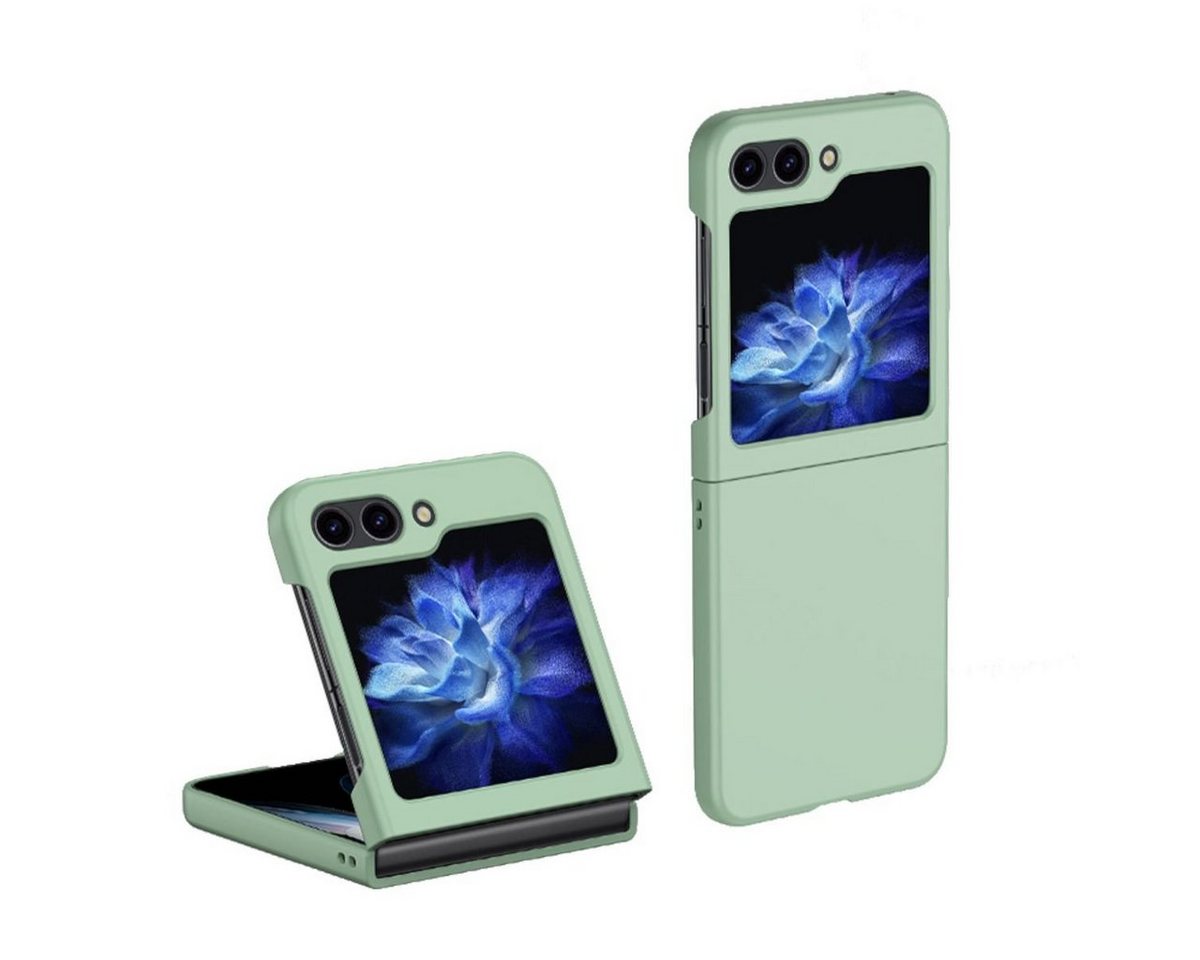 Wigento Handyhülle Für Samsung Galaxy Z Flip5 5G Skin Hell Grün Schutz Case Handy Tasche von Wigento