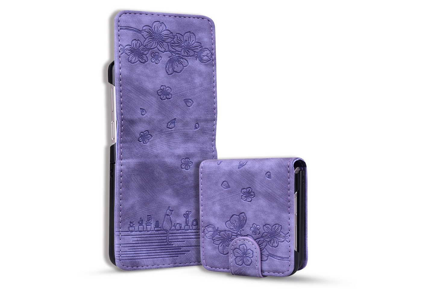 Wigento Handyhülle Für Samsung Galaxy Z Flip6 Kunstleder Cartoon Design Schutzhülle Lila Wigento Handyhülle Für Samsung Galaxy Z Flip6 Kunstleder Cartoon Design Schutzhülle Lila von Wigento
