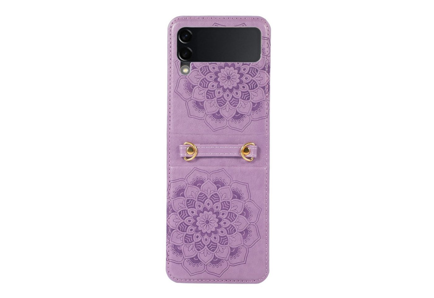 Wigento Handyhülle Für Samsung Galaxy Z Flip6 Mandala Design TPU Schutz Hülle Cover Lila, Mandala geprägte Schutzhülle mit Kartenfächern und Halter Wigento Handyhülle Für Samsung Galaxy Z Flip6 Mandala Design TPU Schutz Hülle Cover Lila, Mandala geprägte Schutzhülle mit Kartenfächern und Halter von Wigento