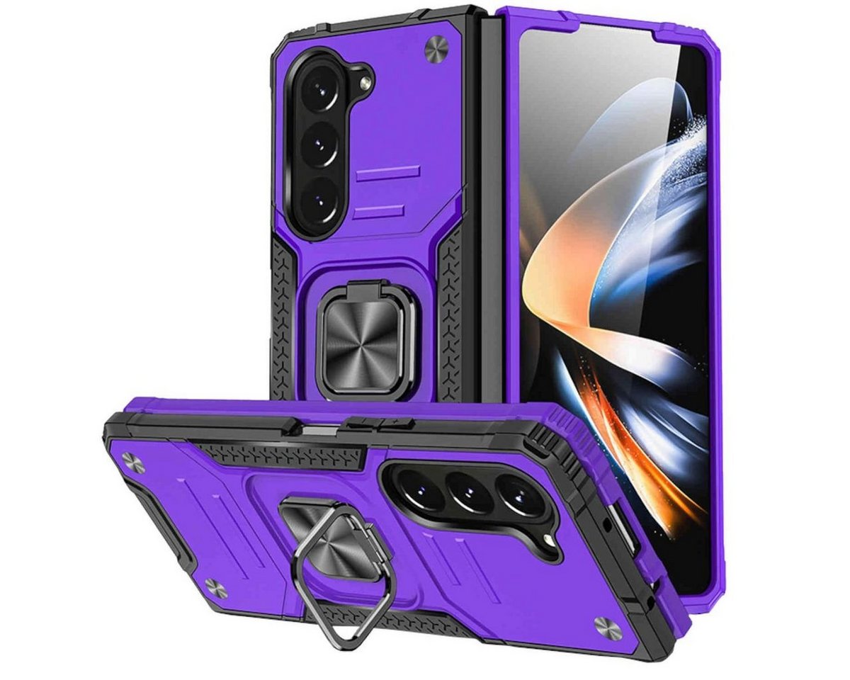 Wigento Handyhülle Für Samsung Galaxy Z Fold5 5G Armor Magnet Ring Cover Handy Hülle Neu Wigento Handyhülle Für Samsung Galaxy Z Fold5 5G Armor Magnet Ring Cover Handy Hülle Neu von Wigento