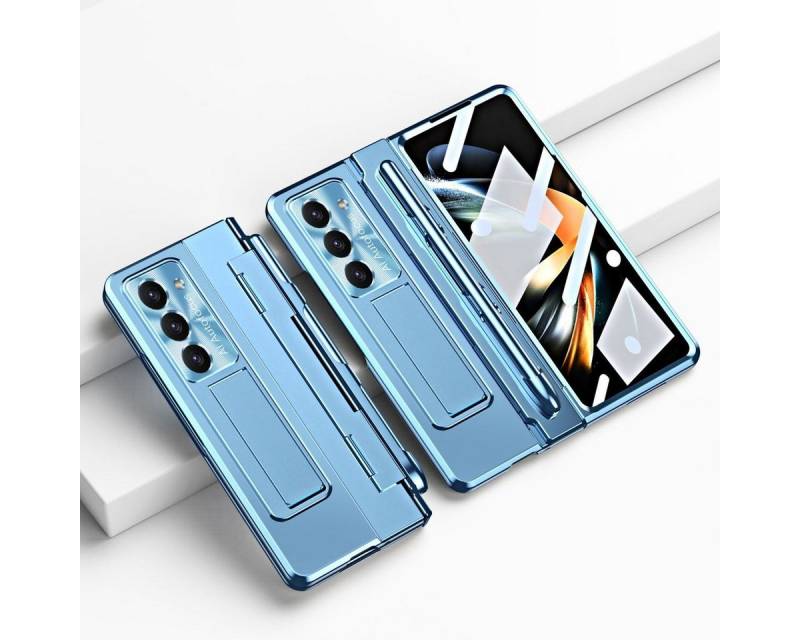 Wigento Handyhülle Für Samsung Galaxy Z Fold5 5G Hülle mit Stand- Stifthalterung u. Stift von Wigento
