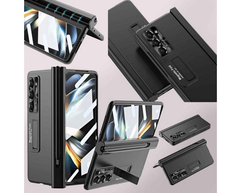 Wigento Handyhülle Für Samsung Galaxy Z Fold5 5G Magnetische Metall Hülle 360 Grad Cover von Wigento
