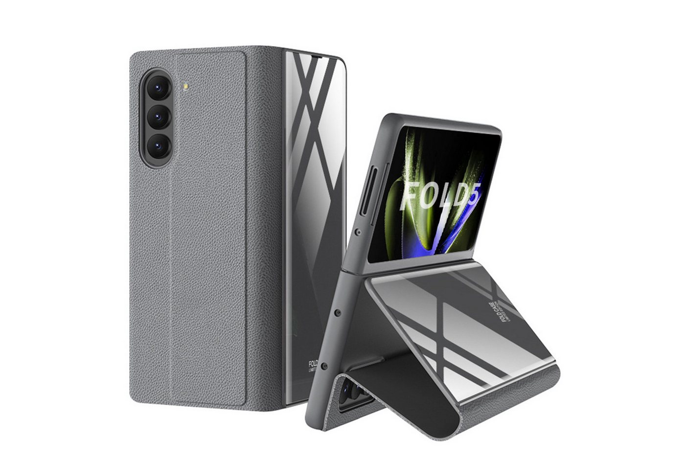 Wigento Handyhülle Für Samsung Galaxy Z Fold5 5G Schutzhülle Kunstleder + Kartenhalter Wigento Handyhülle Für Samsung Galaxy Z Fold5 5G Schutzhülle Kunstleder + Kartenhalter von Wigento