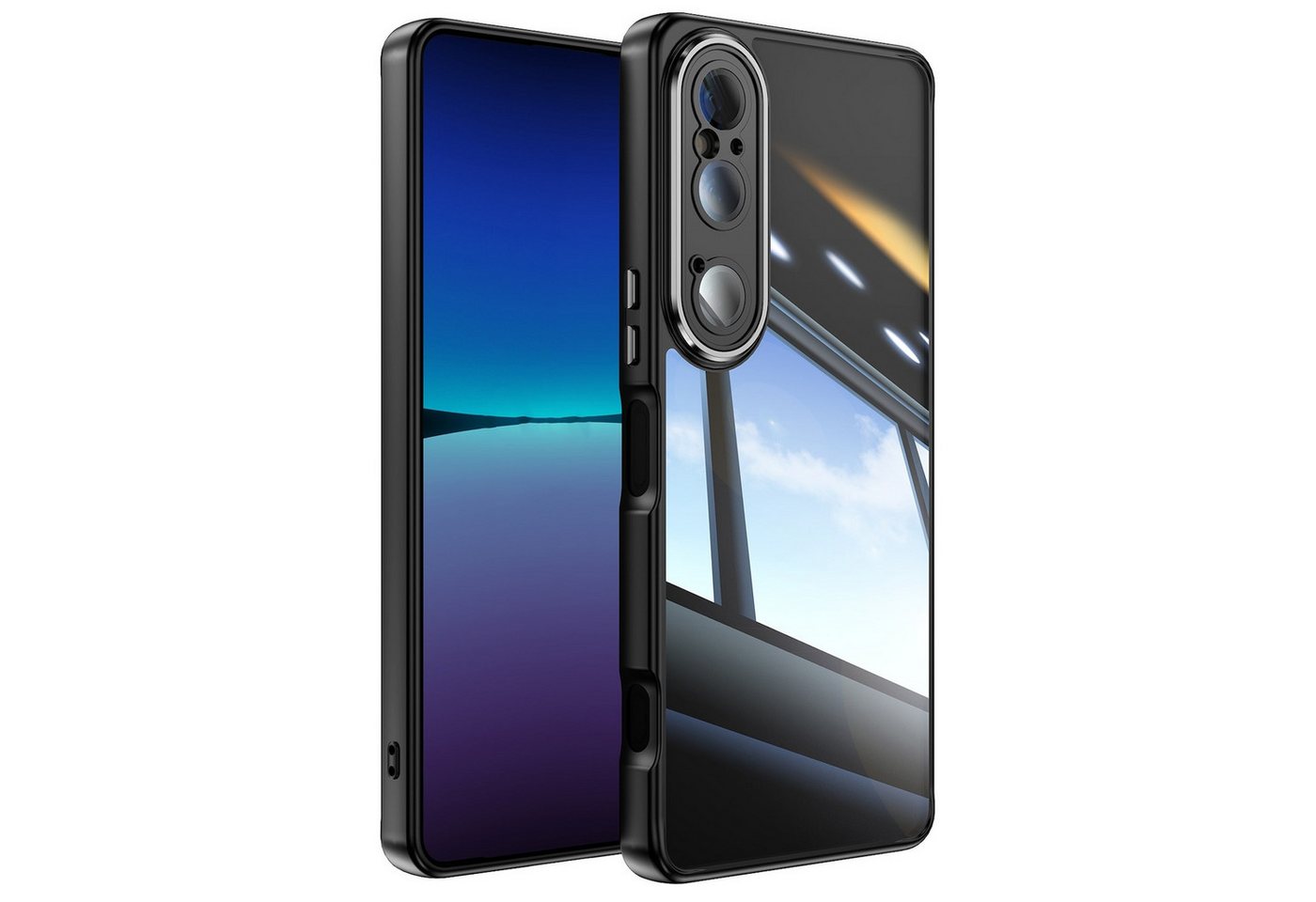 Wigento Handyhülle Für Sony Xperia 1 VI Armor Hybrid Acryl TPU Schock Schutz Hülle Black Wigento Handyhülle Für Sony Xperia 1 VI Armor Hybrid Acryl TPU Schock Schutz Hülle Black von Wigento