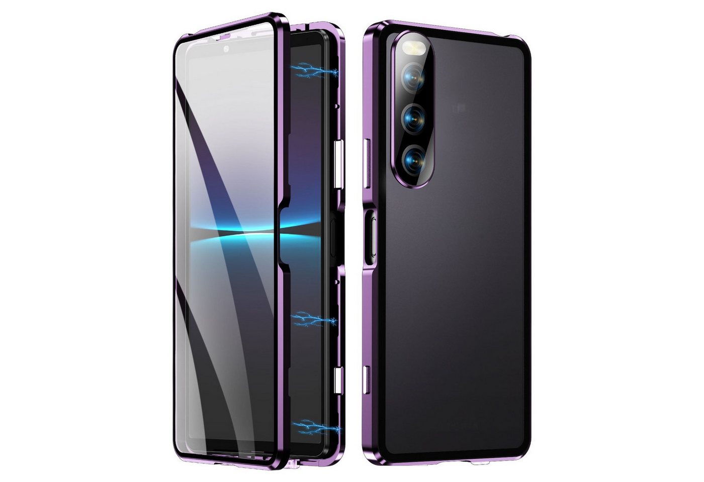 Wigento Handyhülle Für Sony Xperia 10 V Beidseitiger 360 Grad Magnet Glas Hülle Bumper Wigento Handyhülle Für Sony Xperia 10 V Beidseitiger 360 Grad Magnet Glas Hülle Bumper von Wigento