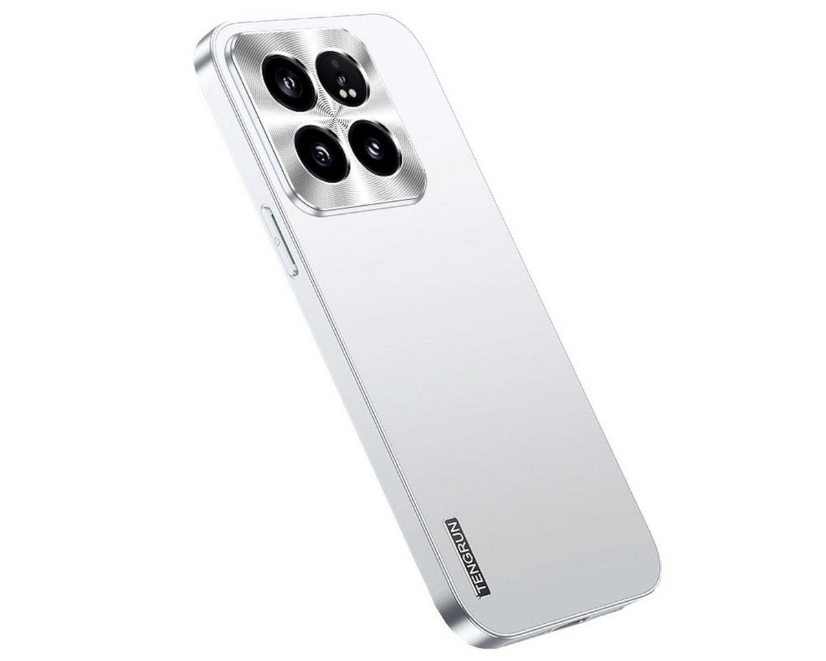 Wigento Handyhülle Für Xiaomi 14 Pro Feinmattes Metall Design Handy Schutz Hülle Case von Wigento