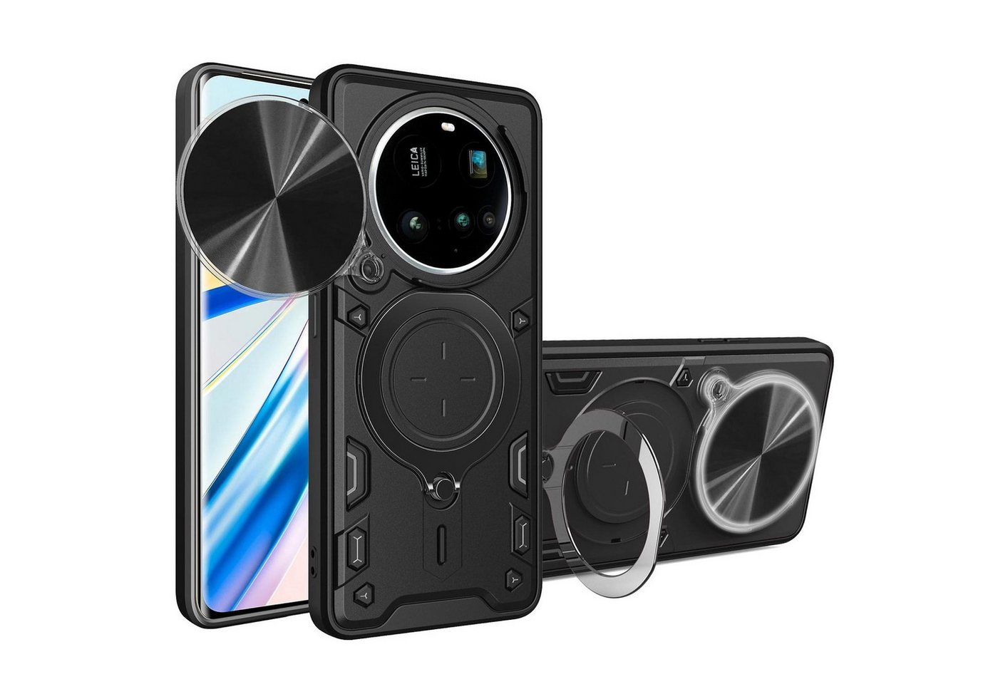 Wigento Handyhülle Für Xiaomi 15 Ultra CD Textur Sliding Kamera TPU PC Ring Hülle Schwarz, CD Texture, Schiebekameraabdeckung, Magnetischer Halter Wigento Handyhülle Für Xiaomi 15 Ultra CD Textur Sliding Kamera TPU PC Ring Hülle Schwarz, CD Texture, Schiebekameraabdeckung, Magnetischer Halter von Wigento
