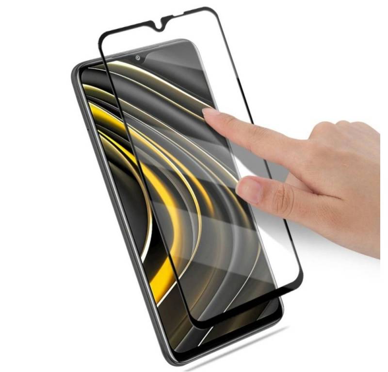 Wigento Handyhülle Für Xiaomi Poco M3 / Redmi 9T 3D Premium 0,3 mm H9 Hart Glas Schwarz Folie Schutz Hülle Neu von Wigento