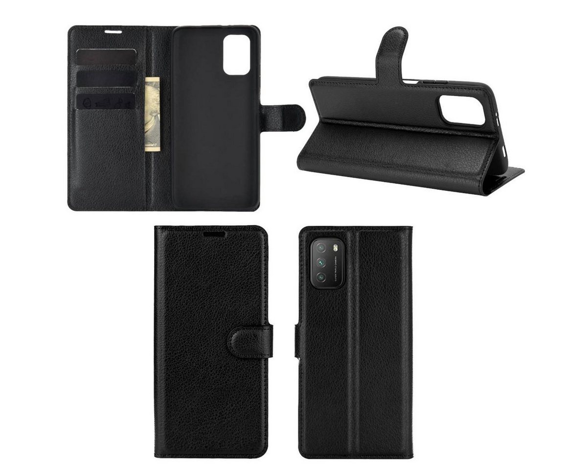 Wigento Handyhülle Für Xiaomi Poco M3 / Redmi 9T Handy Tasche Wallet Premium Schutz Hülle Case Cover Etuis Neu Zubehör von Wigento