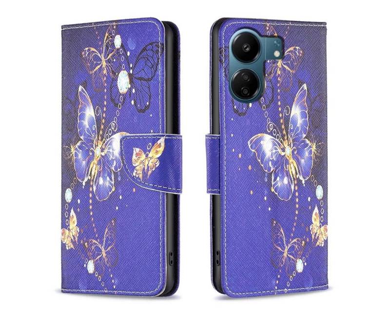 Wigento Handyhülle Für Xiaomi Redmi 13C Kunstleder Handy Tasche Hülle Book Motiv 3 Case von Wigento