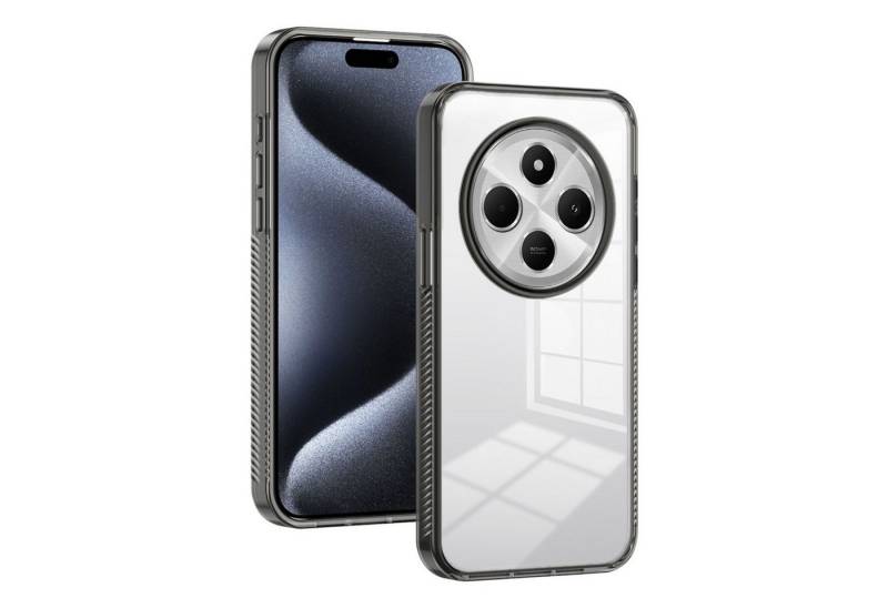 Wigento Handyhülle Für Xiaomi Redmi 14C 4G Acryl TPU Schutz Hülle Tasche Etuis Schwarz, Acryl TPU Hybrid-Hülle mit Stoßschutz und Anti-Vergilbung von Wigento
