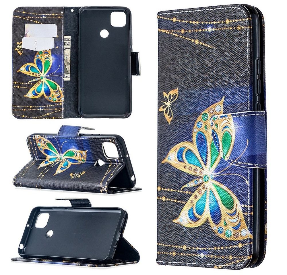 Wigento Handyhülle Für Xiaomi Redmi 9C Kunstleder Handy Tasche Book Motiv 2 Schutz Hülle Case Cover Etui Neu von Wigento