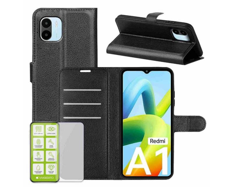 Wigento Handyhülle Für Xiaomi Redmi A2 / A1 Handy Tasche Wallet Premium Schutz Hülle Case Cover Etuis Neu Zubehör von Wigento