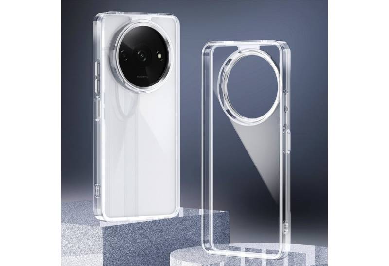 Wigento Handyhülle Für Xiaomi Redmi A3 TPU Acryl / Hybrid Schutz Handy Hülle Transparent von Wigento