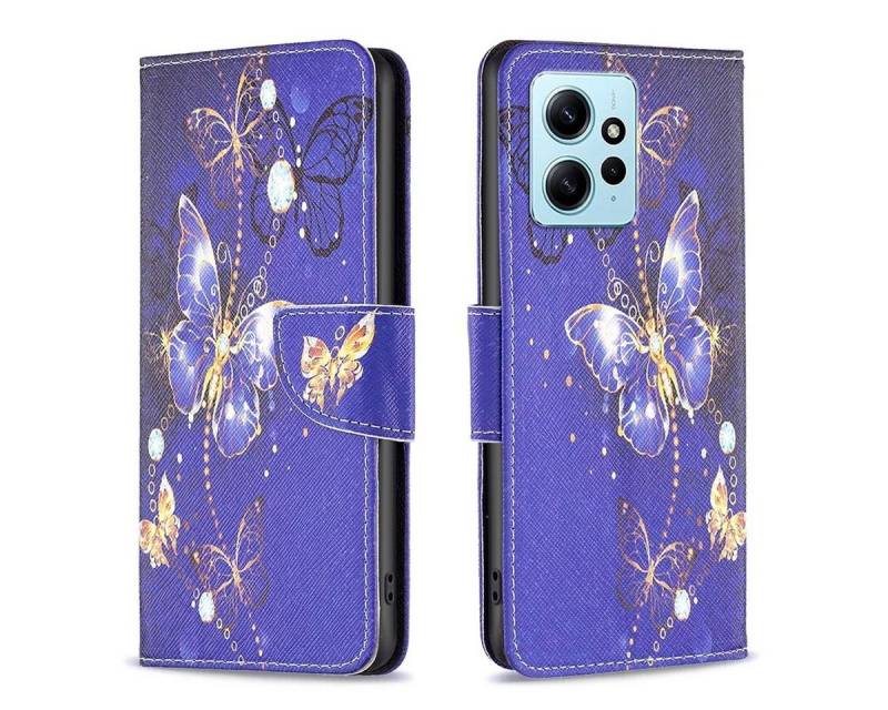 Wigento Handyhülle Für Xiaomi Redmi Note 12 4G Kunstleder Handy Tasche Book Motiv Etuis von Wigento