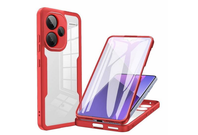 Wigento Handyhülle Für Xiaomi Redmi Note 13 Pro Plus Full Cover Acrylic Hybrid TPU Hülle von Wigento