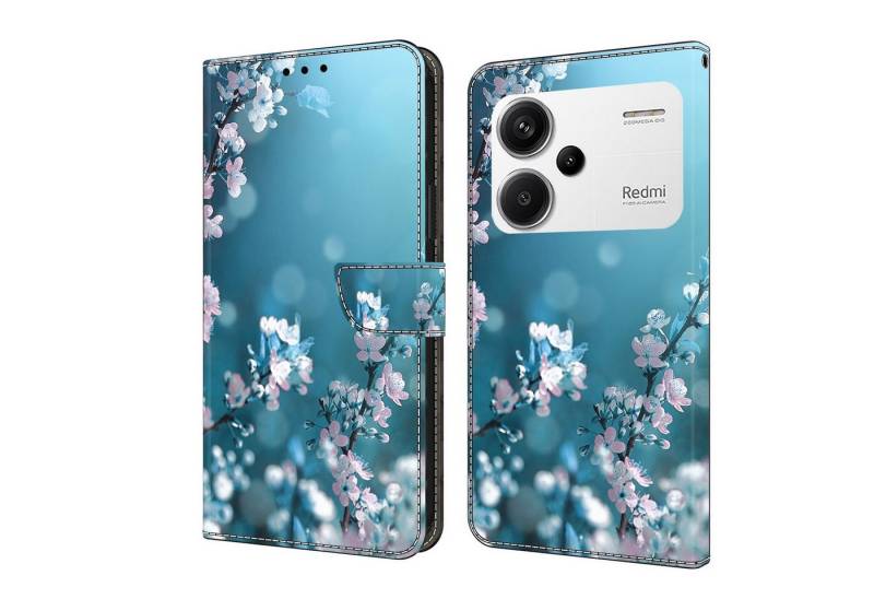 Wigento Handyhülle Für Xiaomi Redmi Note 13 Pro Plus Kunst-Leder Book Tasche Motiv 17 von Wigento
