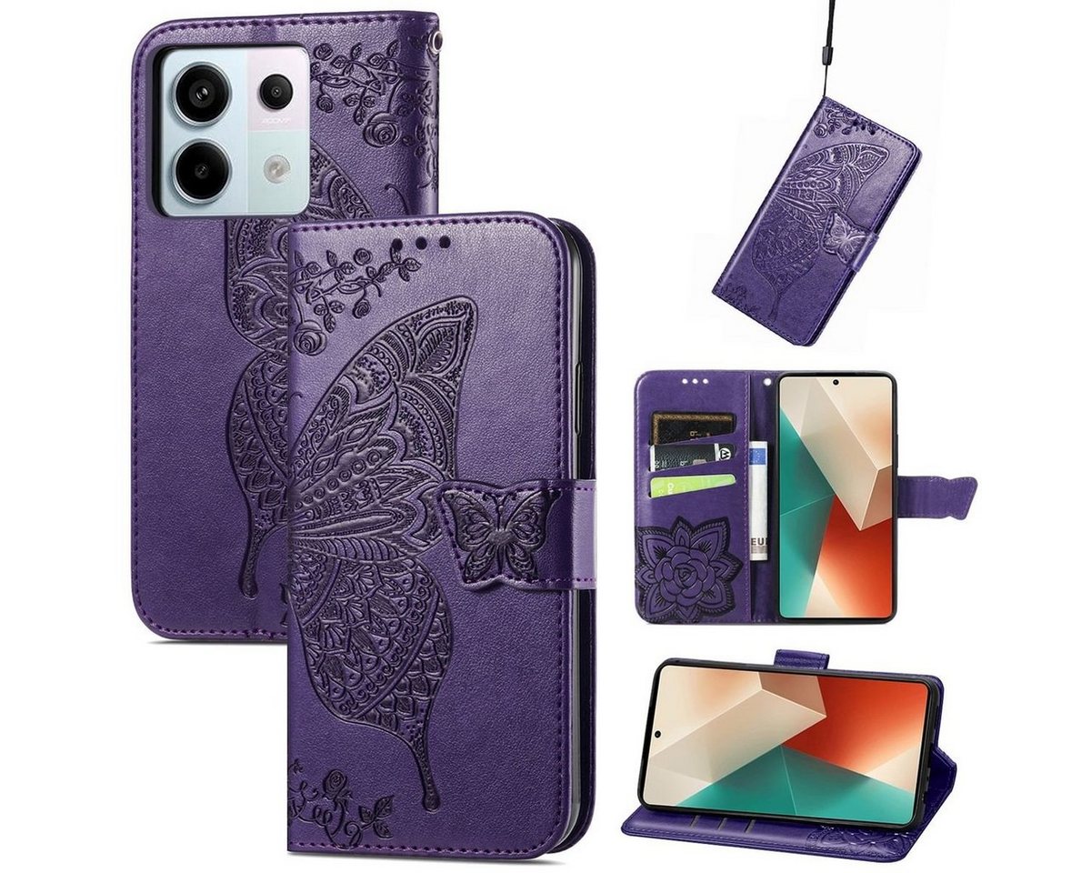 Wigento Handyhülle Für Xiaomi Redmi Note 13 Pro Poco X6 Tasche Wallet Schmetterling Motiv Wigento Handyhülle Für Xiaomi Redmi Note 13 Pro Poco X6 Tasche Wallet Schmetterling Motiv von Wigento