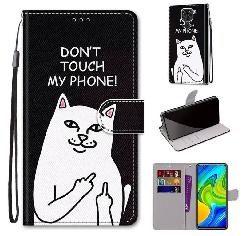 Wigento Handyhülle Für Xiaomi Redmi Note 9 Kunstleder Handy Tasche Book Motiv 4 Schutz Hülle Case Cover Etui Neu von Wigento