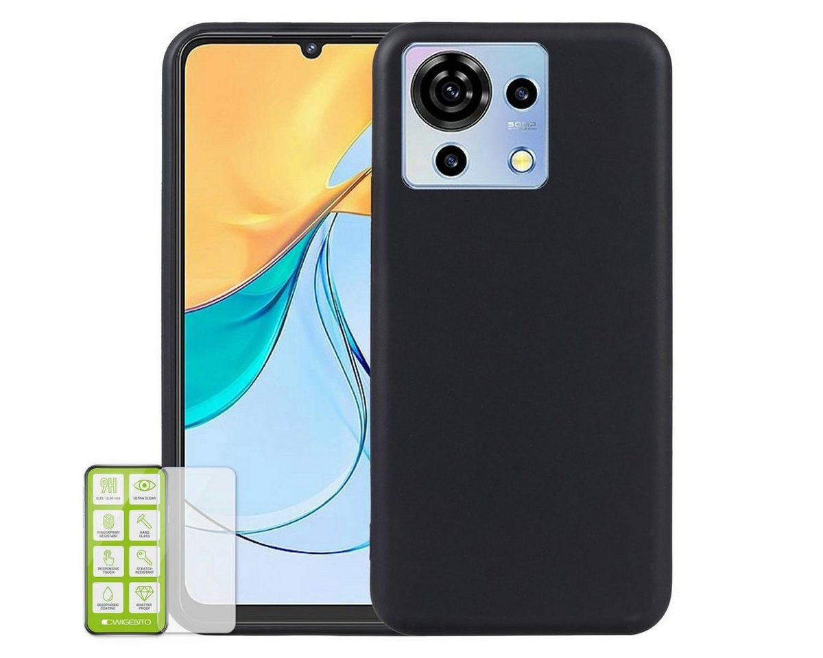 Wigento Handyhülle Für ZTE Blade V50 Vita TPU Hülle Case Schwarz + 0,26 H9 Glas Schutz Wigento Handyhülle Für ZTE Blade V50 Vita TPU Hülle Case Schwarz + 0,26 H9 Glas Schutz von Wigento