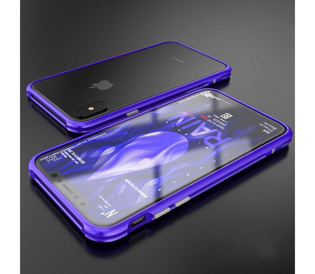 Wigento Handyhülle Hochwertiger Metall Schock Bumper für Apple iPhone X / 10 / XS 5.8 Zoll Tasche Hülle Case Neu von Wigento