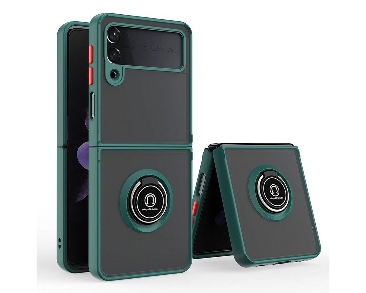 Wigento Handyhülle Samsung Galaxy Z Flip4 5G Shadow Ring Kunststoff Silikon Cover Handy Tasche Hülle Etuis Dunkel Grün Wigento Handyhülle Samsung Galaxy Z Flip4 5G Shadow Ring Kunststoff Silikon Cover Handy Tasche Hülle Etuis Dunkel Grün von Wigento
