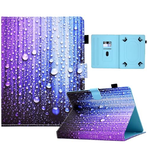 Wigento Kunstleder Tablet Cover Tasche Wassertropfen für Lenovo Tab M10 Blau Hülle Case Etui von Wigento