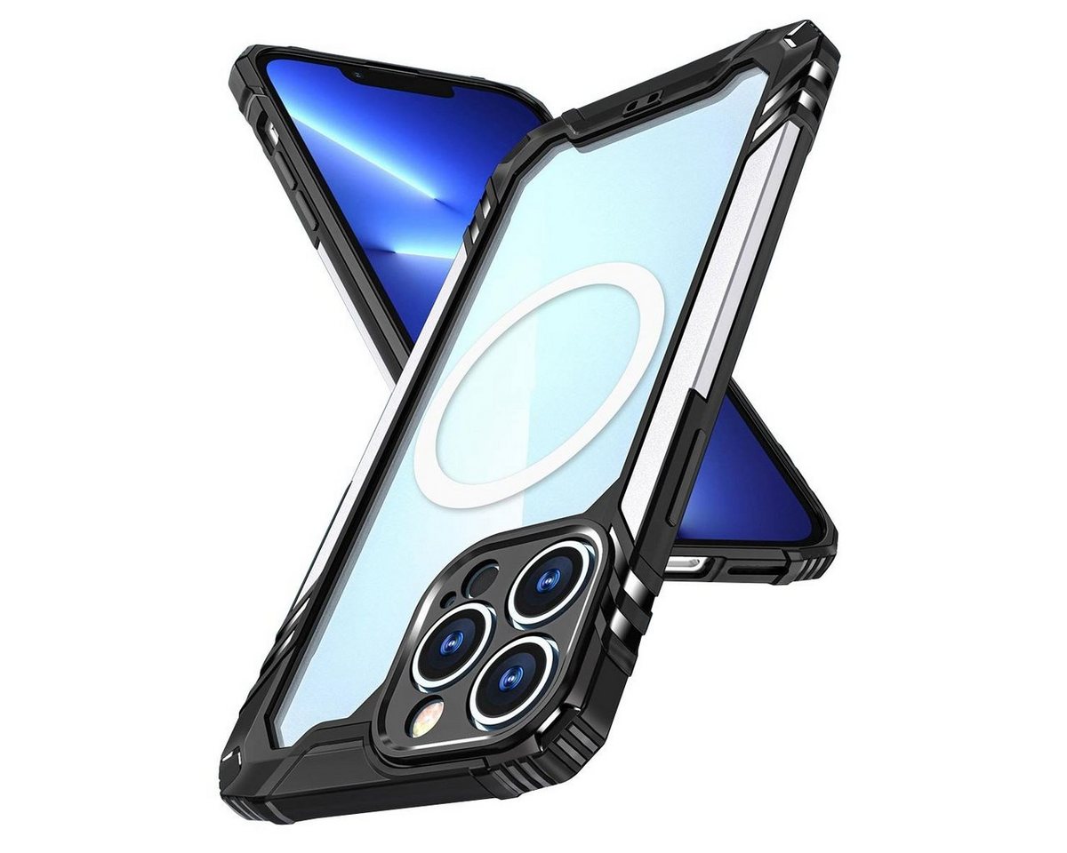 Wigento Smartphone-Hülle Apple iPhone 14 Pro Max Electroplating TPU Hülle Tasche Schutz Silber von Wigento