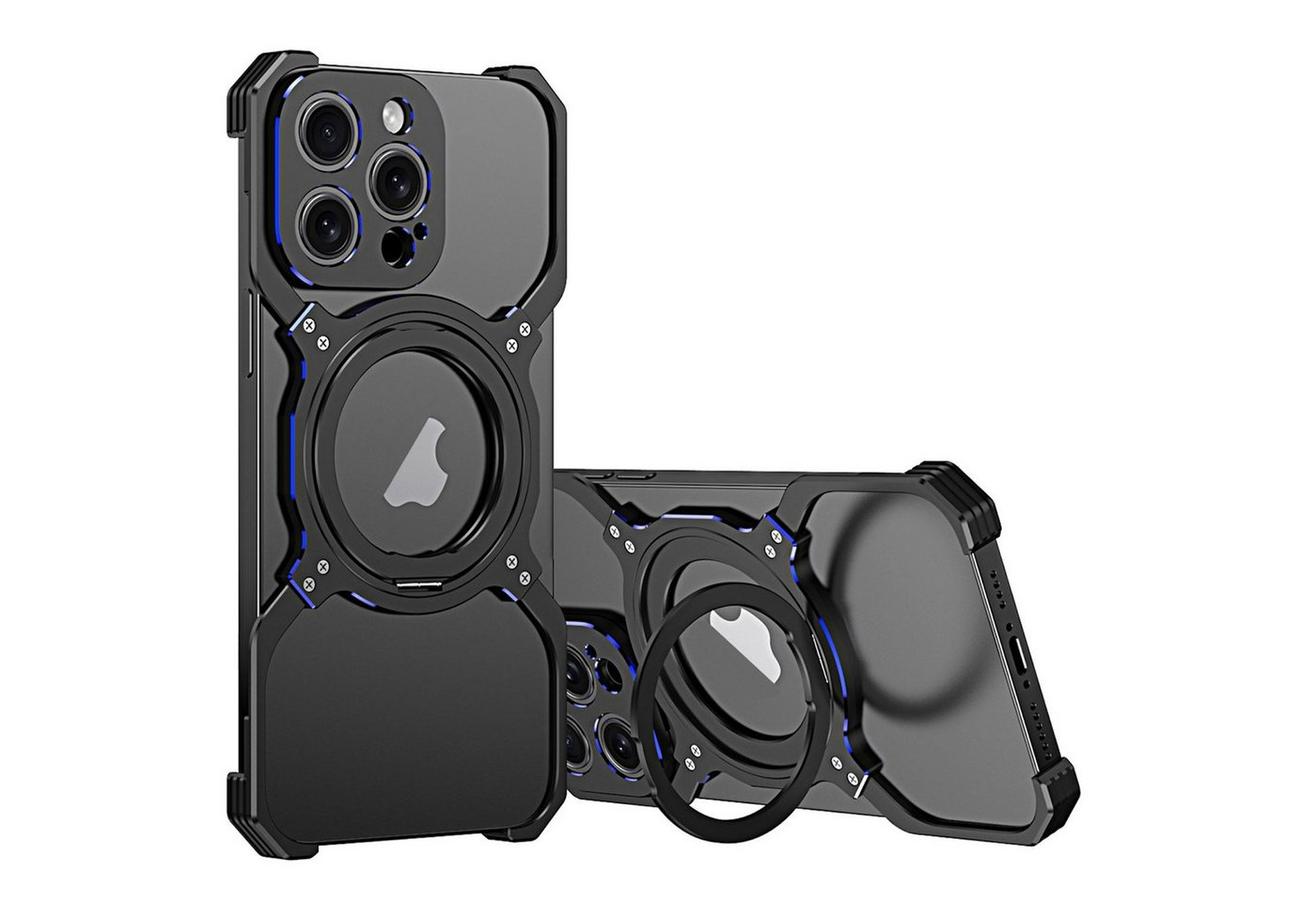 Wigento Smartphone-Hülle Für Apple iPhone 15 Pro Max Luxus Rahmen Metall Magsafe Case Hülle Wigento Smartphone-Hülle Für Apple iPhone 15 Pro Max Luxus Rahmen Metall Magsafe Case Hülle von Wigento