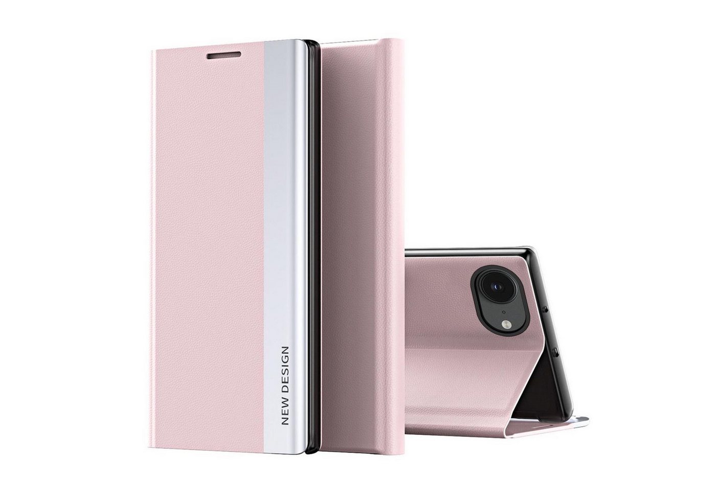 Wigento Smartphone-Hülle Für Apple iPhone 16e Electroplated Flip Kunstleder Schutz Hülle Rosa, Seiten-Elektroplattierung, Flip-Stand, Adsorptionsfunktion Wigento Smartphone-Hülle Für Apple iPhone 16e Electroplated Flip Kunstleder Schutz Hülle Rosa, Seiten-Elektroplattierung, Flip-Stand, Adsorptionsfunktion von Wigento
