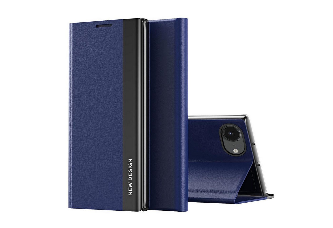 Wigento Smartphone-Hülle Für Apple iPhone 16e Electroplated Kunstleder Schutz Hülle Dunkelblau, Seiten-Elektroplattierung, Flip-Stand, Adsorptionsfunktion Wigento Smartphone-Hülle Für Apple iPhone 16e Electroplated Kunstleder Schutz Hülle Dunkelblau, Seiten-Elektroplattierung, Flip-Stand, Adsorptionsfunktion von Wigento