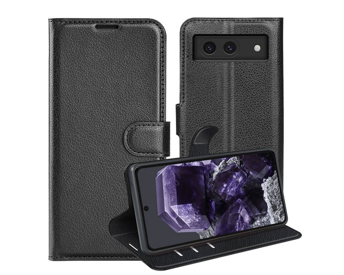 Wigento Smartphone-Hülle Für Google Pixel 8a Handy Tasche Wallet Premium Schutz Hülle Cover Wigento Smartphone-Hülle Für Google Pixel 8a Handy Tasche Wallet Premium Schutz Hülle Cover von Wigento