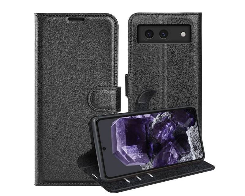 Wigento Smartphone-Hülle Für Google Pixel 8a Handy Tasche Wallet Premium Schutz Hülle Cover von Wigento