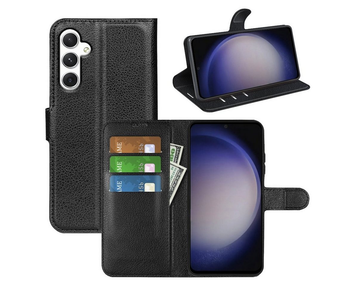 Wigento Smartphone-Hülle Für Samsung Galaxy S24 Handy Tasche Wallet Premium Schutz Hülle Cover Wigento Smartphone-Hülle Für Samsung Galaxy S24 Handy Tasche Wallet Premium Schutz Hülle Cover von Wigento