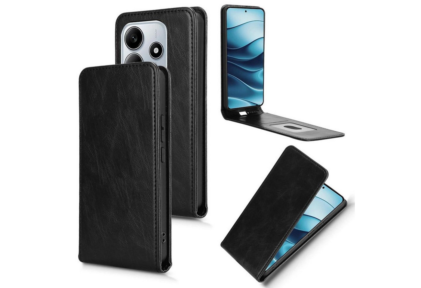 Wigento Smartphone-Hülle Für Xiaomi Redmi Note 14 5G Magnetische Wallet Flip Kunstleder Hülle, Magnetverschluss, Kartenfächer, Halterfunktion Wigento Smartphone-Hülle Für Xiaomi Redmi Note 14 5G Magnetische Wallet Flip Kunstleder Hülle, Magnetverschluss, Kartenfächer, Halterfunktion von Wigento