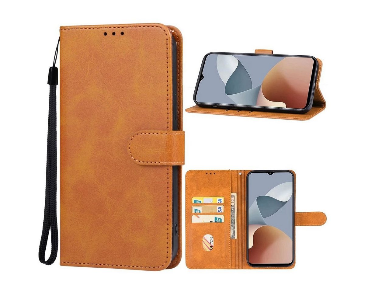 Wigento Smartphone-Hülle Für ZTE Blade A73 4G / V50s Book Wallet Tasche mit Schlaufe Etui Hülle von Wigento