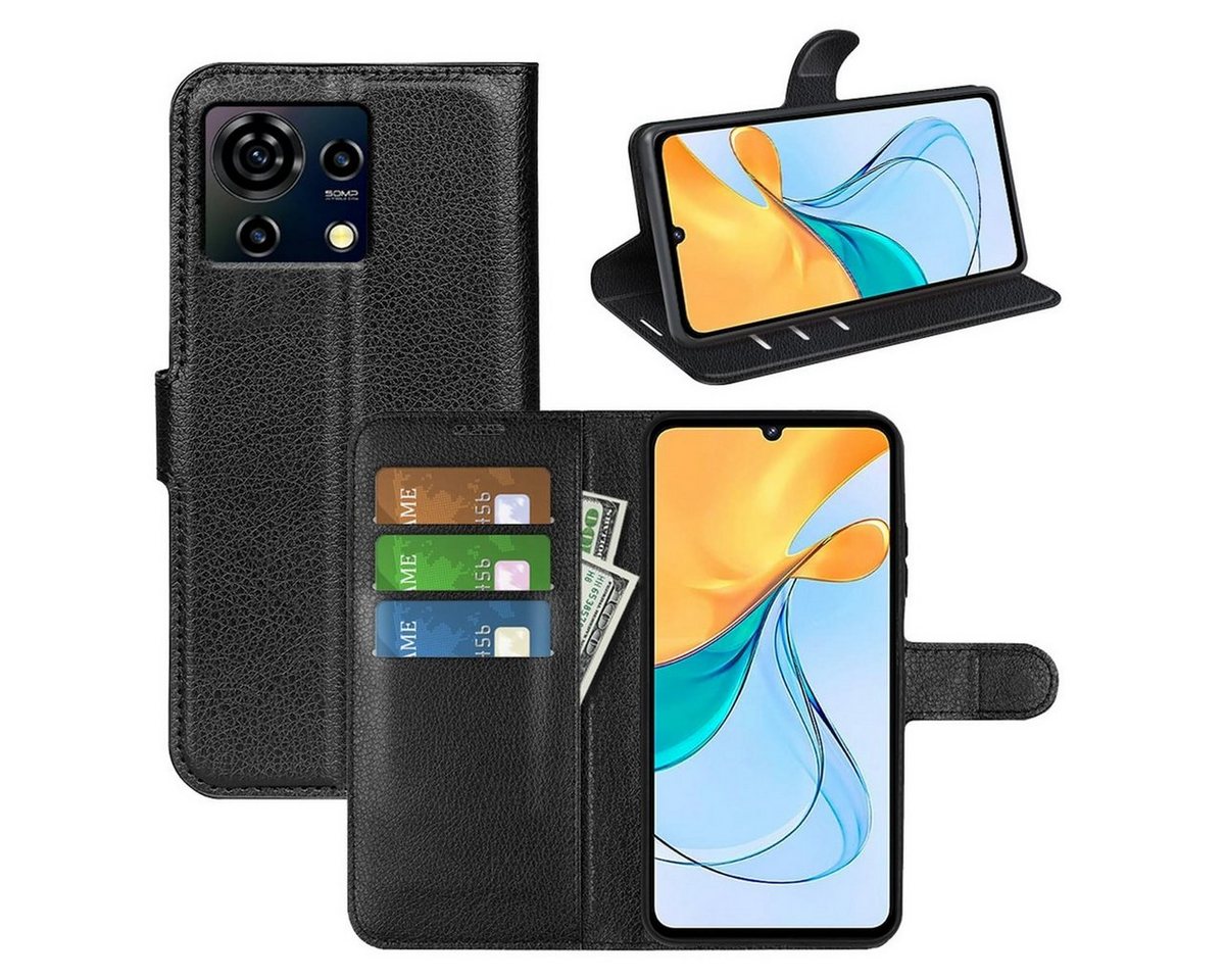 Wigento Smartphone-Hülle Für ZTE Blade V50 Vita Handy Tasche Wallet Premium Schutz Hülle Cover von Wigento