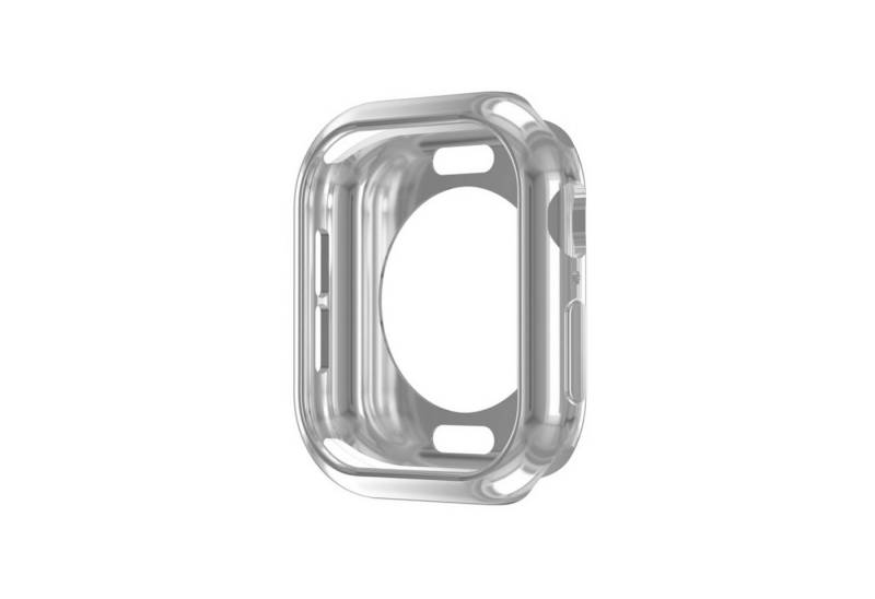 Wigento Smartwatch-Hülle Für Apple Watch Series 10 42mm TPU Hülle Gehäuse Rundloch Case Silber, TPU Schutzhülle mit Rundloch und nahtloser Passform von Wigento