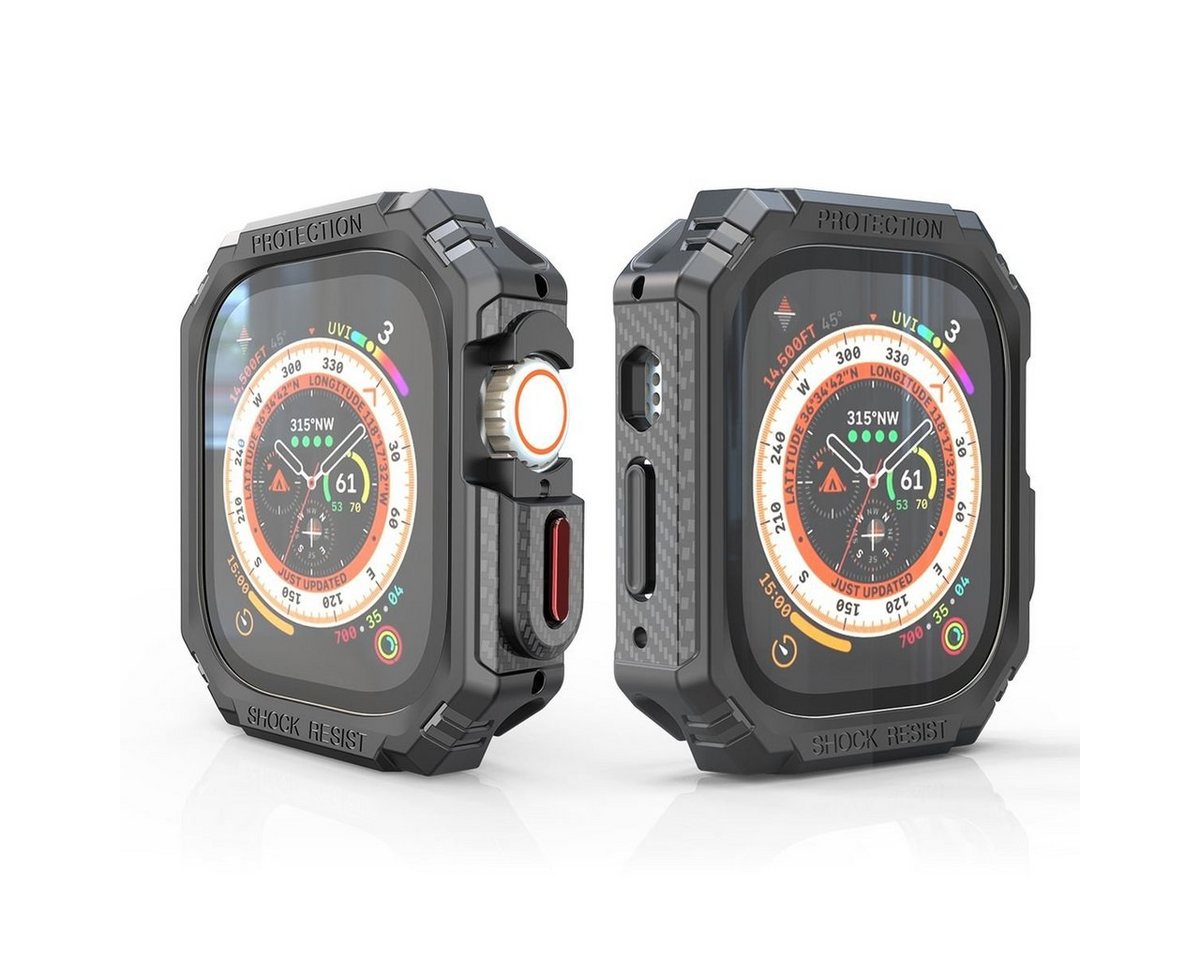 Wigento Smartwatch-Hülle Für Apple Watch Ultra 1 + 2 49mm Shockproof Hülle Cover Case PC / TPU von Wigento