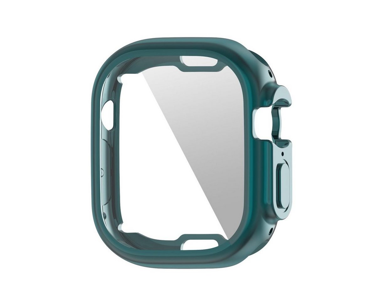 Wigento Smartwatch-Hülle Für Apple Watch Ultra 1 + 2 49mm Shockproof Hülle TPU + PET Folie Cyan von Wigento