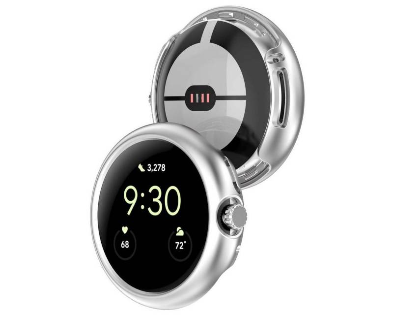 Wigento Smartwatch-Hülle Für Google Pixel Watch 3 41mm / 2 / 1 Silikon Kunststoff Schutz Hülle von Wigento