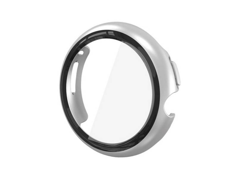Wigento Smartwatch-Hülle Für Google Pixel Watch 3 41mm / 2 / 1 Schutz PC Gehäuse Hülle Silber von Wigento