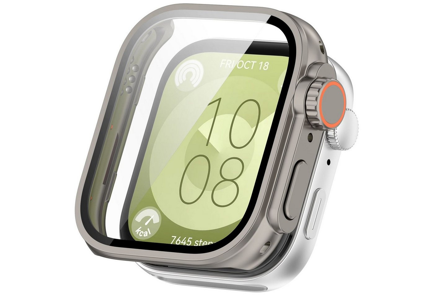 Wigento Smartwatch-Hülle Für Huawei Watch Fit 3 Schutz Hülle Case Tasche H9 Hart Glas Titanium Wigento Smartwatch-Hülle Für Huawei Watch Fit 3 Schutz Hülle Case Tasche H9 Hart Glas Titanium von Wigento
