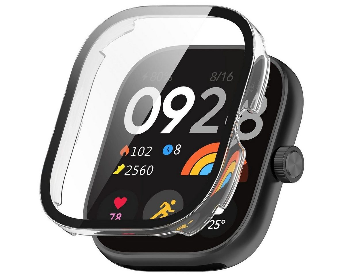 Wigento Smartwatch-Hülle Für Xiaomi Redmi Watch 4 Kunststoff Hülle + Schutzglas Transparent von Wigento
